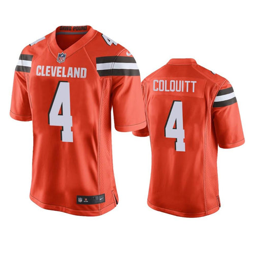 Cleveland Browns Britton Colquitt Game Orange Men’s Jersey