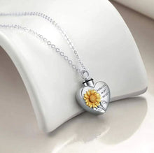 Load image into Gallery viewer, Forever in my heart sunflower necklace