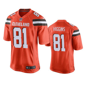 Cleveland Browns Rashard Higgins Game Orange Men’s Jersey