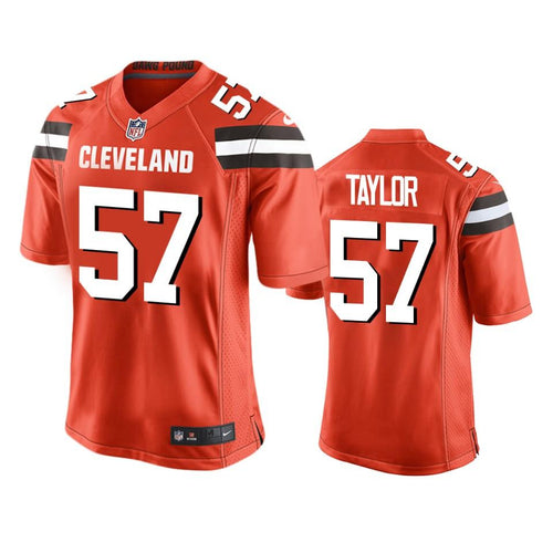 Cleveland Browns Adarius Taylor Game Orange Men’s Jersey