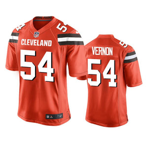 Cleveland Browns Olivier Vernon Game Orange Men’s Jersey