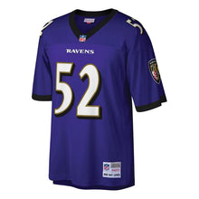 Load image into Gallery viewer, Men's Baltimore Ravens Ray Lewis Mitchell &amp; Ness Purple Big &amp; Tall 2000 Retired Player Replica Jersey