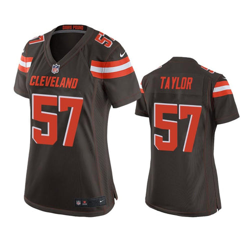 Cleveland Browns Adarius Taylor Game Brown Women’s Jersey