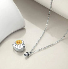Load image into Gallery viewer, Forever in my heart sunflower necklace