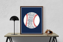 Load image into Gallery viewer, The Sandlot Quote Print in Navy Blue with Hand Lettering