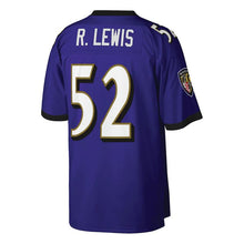 Load image into Gallery viewer, Men's Baltimore Ravens Ray Lewis Mitchell &amp; Ness Purple Big &amp; Tall 2000 Retired Player Replica Jersey